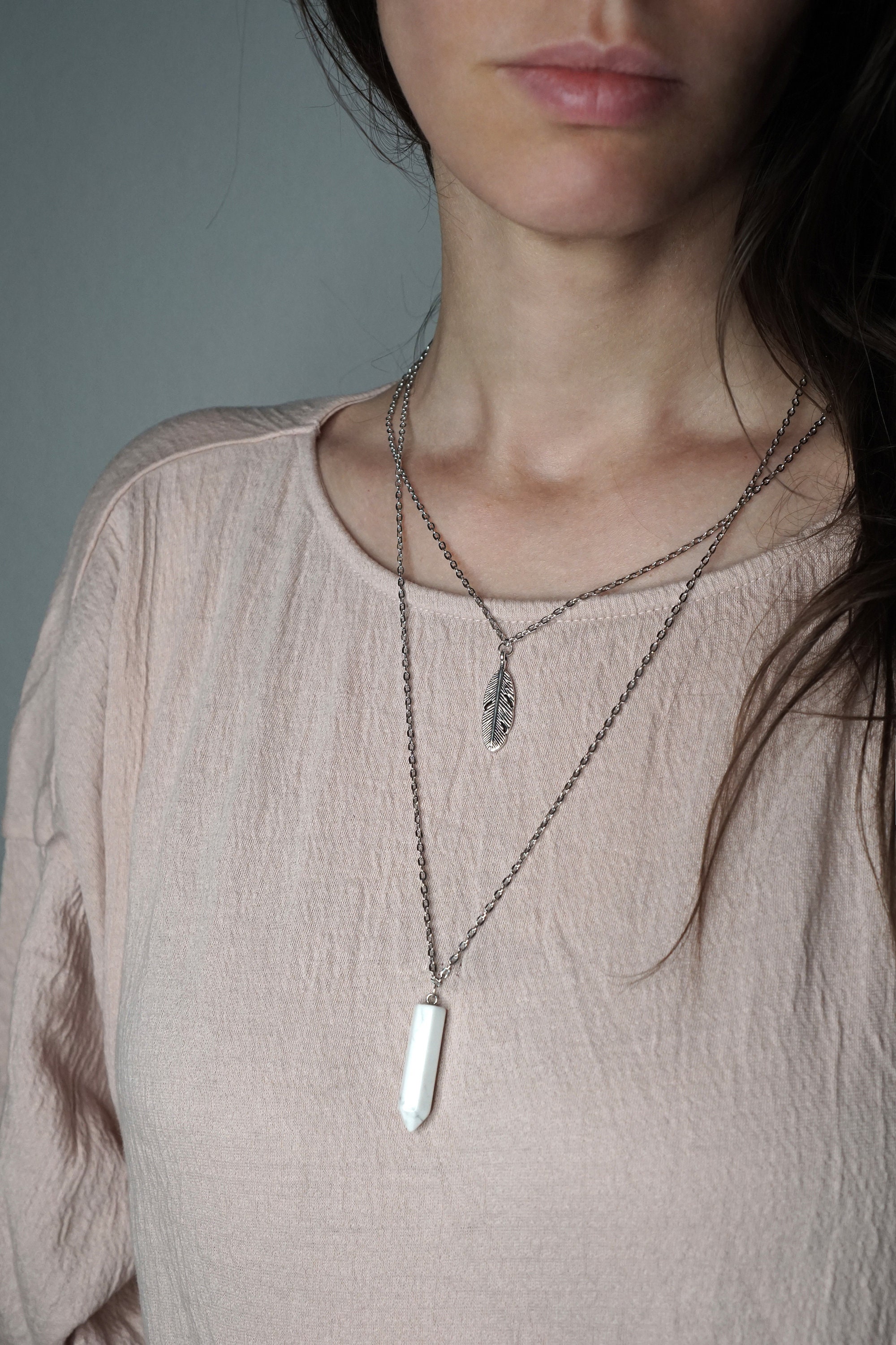 Layered necklace boho necklace Christmas gifts gemstone | Etsy