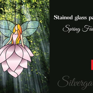 Stained Glass Pattern Spring Fairy Download Printable - Etsy