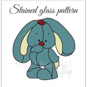 Bunny Stained Glass Pattern PDF – Adorable and Easy Design