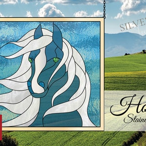 Horse Stained Glass Pattern PDF – Majestic and Elegant Design