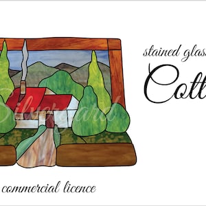 Cottage Stained Glass Pattern PDF – Charming and Cozy Design