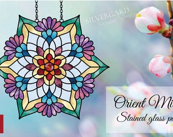 Mandala Stained Glass Pattern PDF – Intricate and Meditative Design