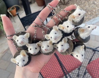Taxidermy Mouse Keychain