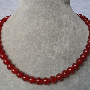 8mm Agate necklace,Red Agate necklace,wedding necklace,bridesmaid  necklace,  Pure Natural Agate jewelry,wedding gift, Agate Necklace,
