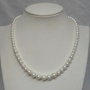 Pearl Necklace,Ivory Pearl Necklace,bridesmaid gifts,Gift,Christmas present,Glass Pearl Necklace,Valentines Gift,Wedding Jewelry,Necklace