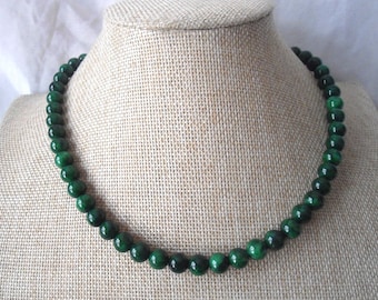 8mm Jade Green Necklace,Jade Green necklace,wedding necklace,bridesmaid necklace, Pure Natural Jade jewelry,wedding gift, Jade Necklace,