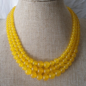 Jade Necklace,Yellow Jade Necklace,Wedding Necklace,Bridesmaid Necklace, Pure Natural Jade Jewelry,Wedding Gift, Jade Bead Necklace,