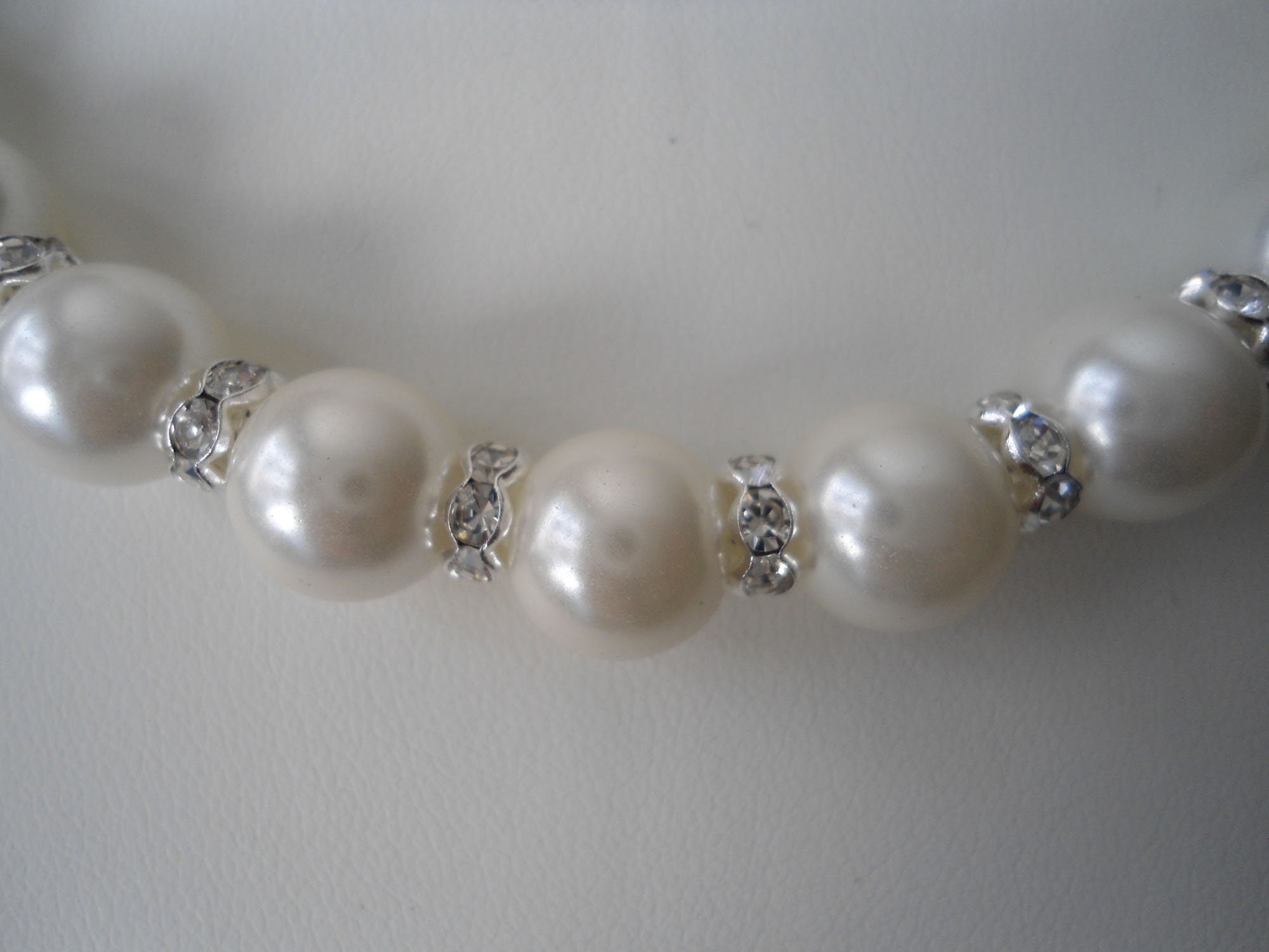 Pearl Necklace,pearl and Rhinestone Necklaces, Glass Pearl Pearl Necklace,pearl and Rhinestone Necklaces, Glass Pearl