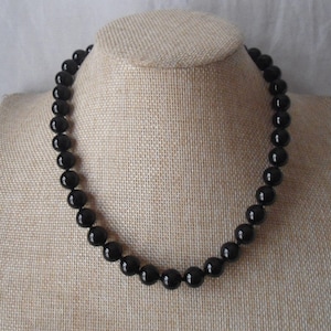 10mm Jade Black Necklace,Jade Black necklace,wedding necklace,bridesmaid  necklace,  Pure Natural Jade  jewelry,wedding gift, Jade Necklace,