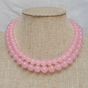 Jade Necklace,Light Pink Jade Necklace,Necklace,Wedding Necklace,Bridesmaid Necklace,Pure Natural Jade  jewelry,wedding gift, Jade Necklace,