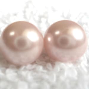 6mm 8mm 10mmlight pink Pearl Earrings,Glass Pearl Stud Earrings,Wedding Jewelry,Bridesmaid Earrings,Wedding Party Gift