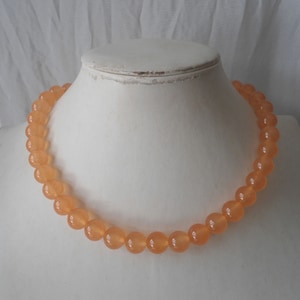 Jade necklace,chalcedony necklace,necklace,light orange jade necklace,wedding necklace,bridesmaid necklace,Natural jade jewelry,wedding gift