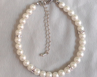 Collier De Mariée Imitation Perle - Couleur Ivoire/crème, Fantaisie Verre, Pas Cher