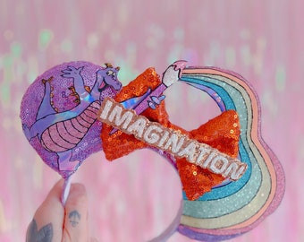 Rainbow Dragon Mouse Ears - Made to Order *12 Week Turnaround BEFORE shipping*
