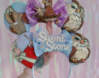 Made to order Magical Sword Mouse Ears - Custom options available *12 week turnaround BEFORE shipping*