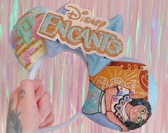 Made to order Charmed House / Hand Painted Character Mouse Ears - *12 Week Turnaround BEFORE Shipping* with Interchangeable Bow
