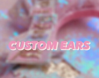 CUSTOM Character Ears / Custom Hat *12+ WEEK TURNAROUND before shipping* (Single sided or Reversible options)