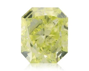 1.01 Carat Fancy Green  Yellow Radiant Diamond GIA Certified