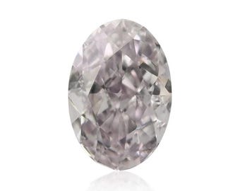 0.31 Carat Fancy Light Pink Oval Shape Diamond VS2 GIA Certified