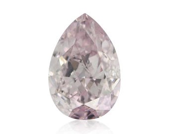 0.70 Carat Fancy Light Pink Pear Diamond GIA Cerified