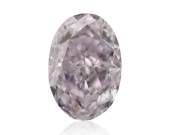 0.50 Carat Fancy Light Pink Oval Shape Diamond GIA Certified