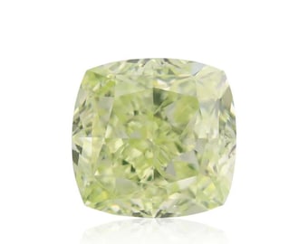 1.08 Carat Fancy Yellow Green Cushion Diamond VS1 GIA Certified