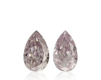 0.52 Carat Fancy Light Pink Pear Diamond SI2 GIA