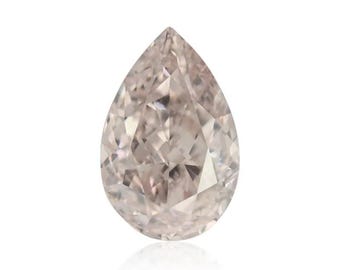 0.34 Carat Fancy Light Pink Pear Shape Diamond VS2 GIA Certified