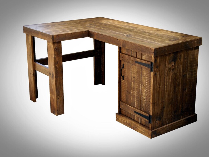 Corner Desk Small Left Hand Version Reclaimed Pallet Etsy