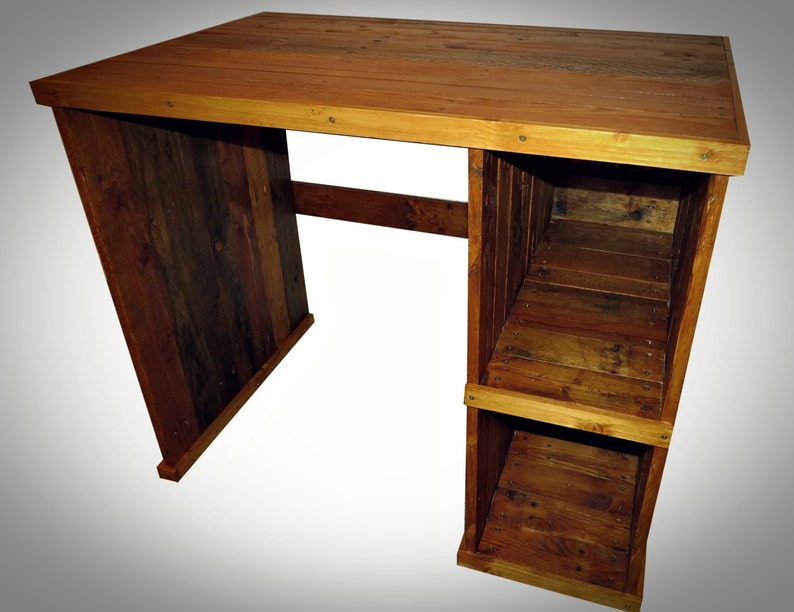 Computer Desk Ii Recycle Pallet Solid Wooden Storage Etsy