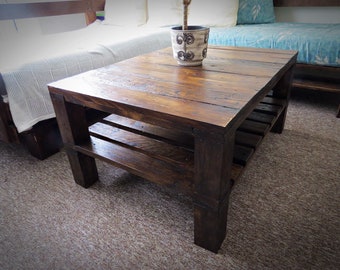 Coffee Table, Rustic Pallet furniture, Reclaimed pallet wood , Solid Wooden, Handmade, Bespoke