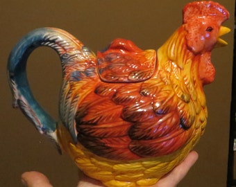 Przyciski Adorable Ceramic Speckled Chicken Rooster Kitchen Decor