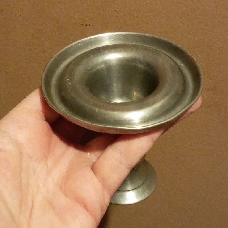 germany Antique Britannia metal pewter candle holder