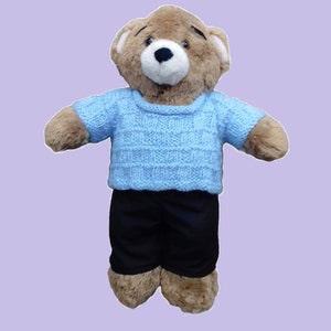 PYJAMAS / PAJAMAS Pjs PDF Pattern for Teddy Bear. Fits 15-18 Inch Bears  Such as Build a Bear. Teddy Bear Clothes Sewing Pattern Tutorial 