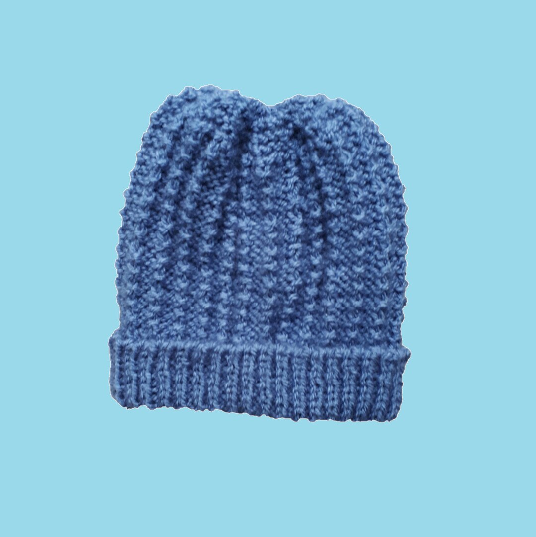 KNITTING PATTERN / Denim Style Baby Hat / Babies Hat / Beanie Etsy UK