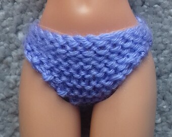 BRIEFS PANTS. HAND KNITTED BARBIE/SINDY DOLL KNICKERS 