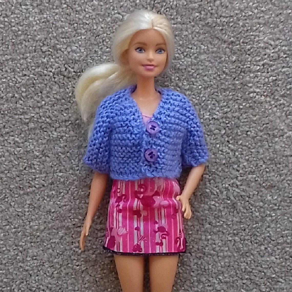 KNITTING PATTERN / Lavender Cardigan for Barbie / Dolls Etsy