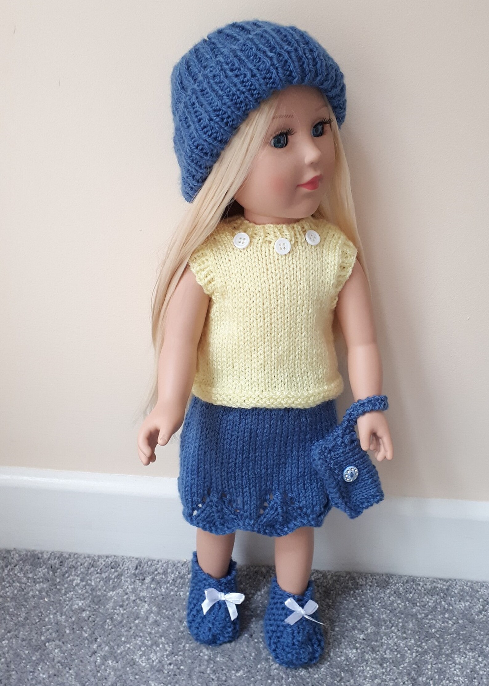 KNITTING PATTERN / Denim Skirt for Doll / 18inch Doll / Etsy