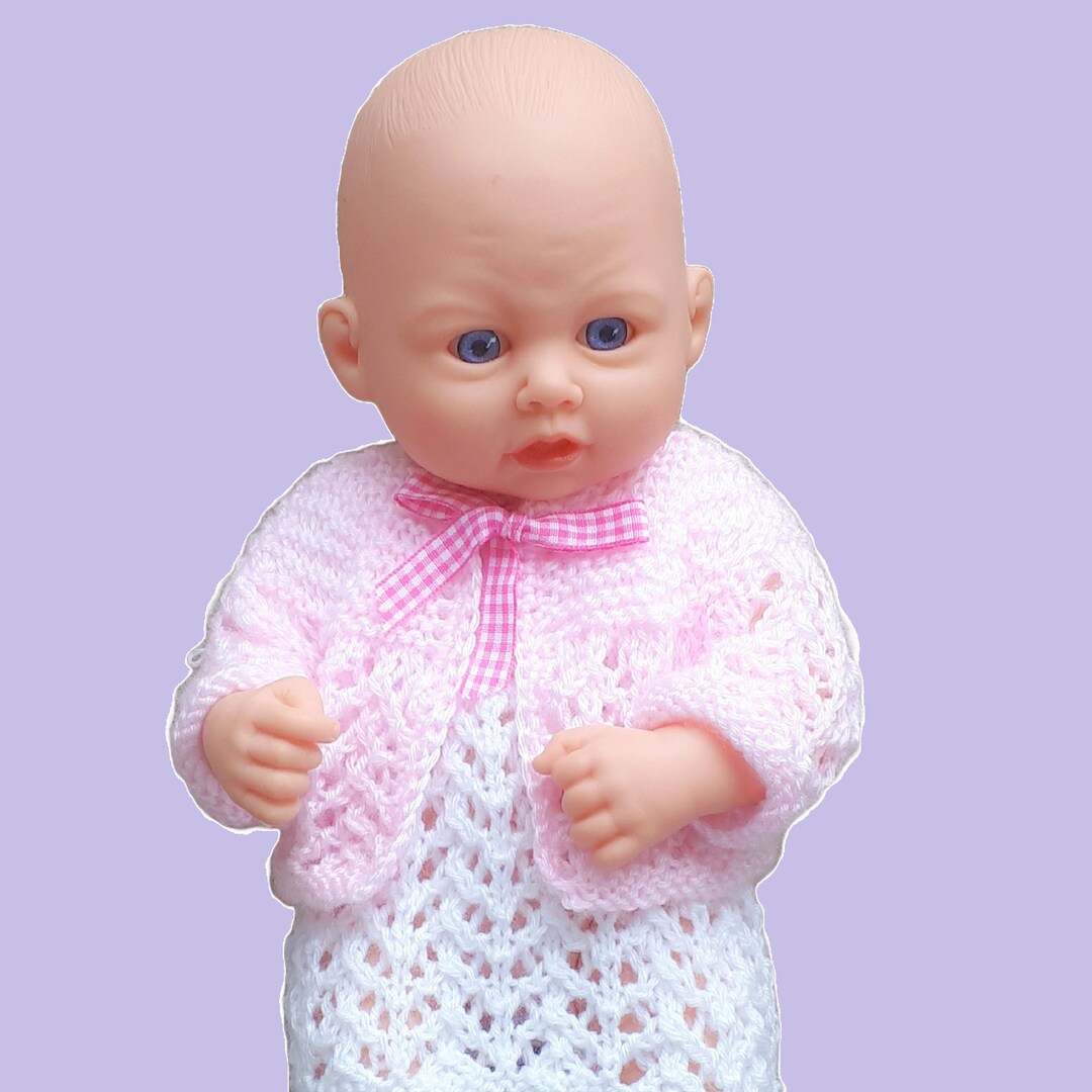 KNITTING PATTERN / Baby Doll Layette / 1214inch Doll / Matinee Coat