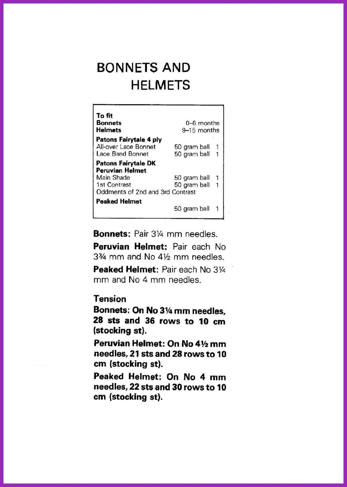 KNITTING PATTERN / and Helmets / Baby Hat / Babies Etsy UK