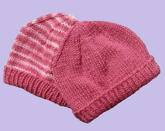 KNITTING PATTERN / Beanie Hats / Easy Knit Hat / Beanies / Hats / Instant PDF Digital Download