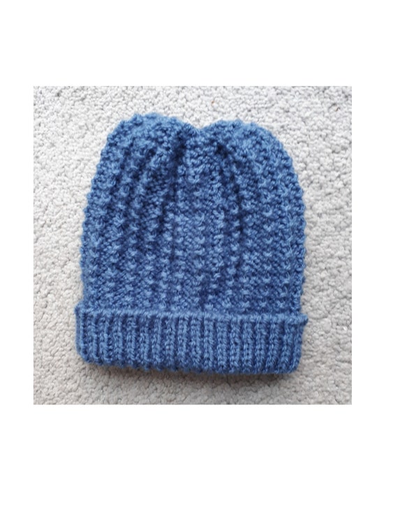 KNITTING PATTERN / Denim Style Baby Hat / Babies Hat / Beanie Etsy UK