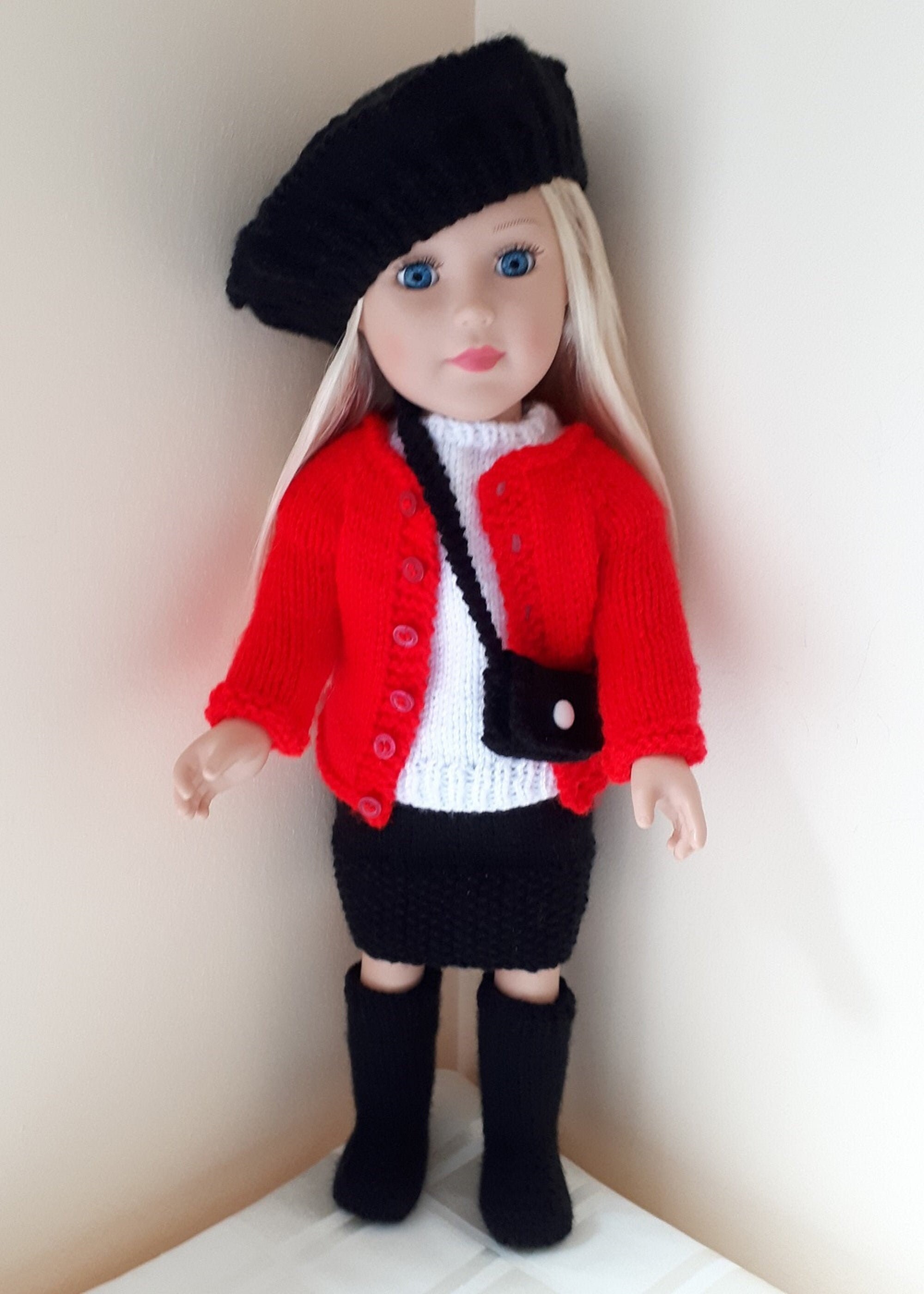 KNITTING PATTERN / Black Bag for Doll / 18inch Doll / Etsy