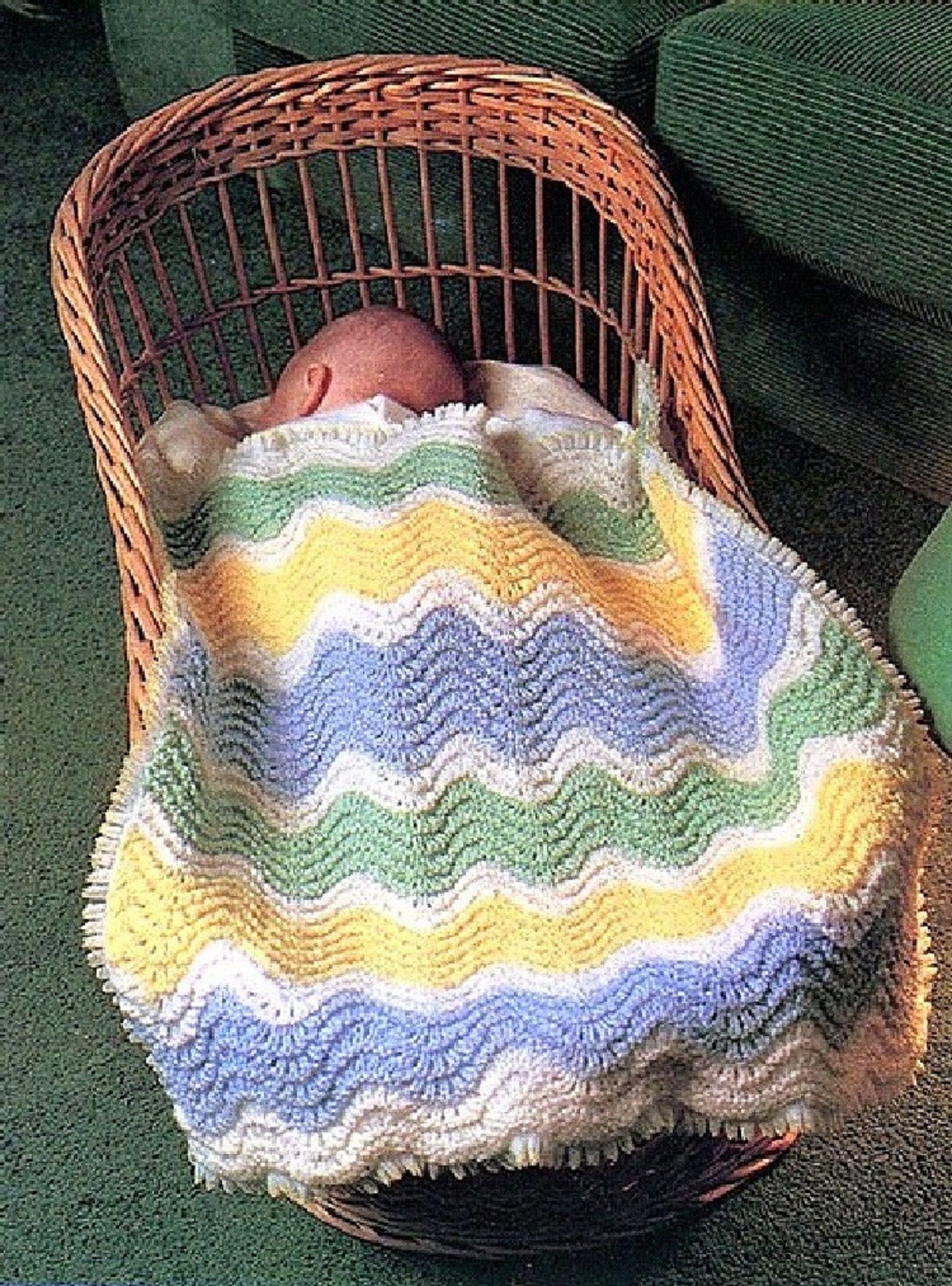 KNITTING PATTERN / Chevron Pram Cover / Baby Blanket / Babies Etsy UK