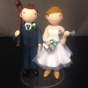 Custom Bride and Groom Figurines Wedding Cake Topper image 7