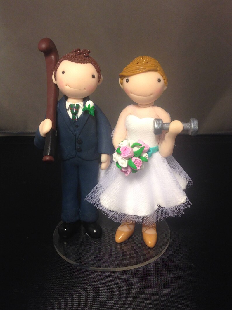 Custom Bride and Groom Figurines Wedding Cake Topper image 7