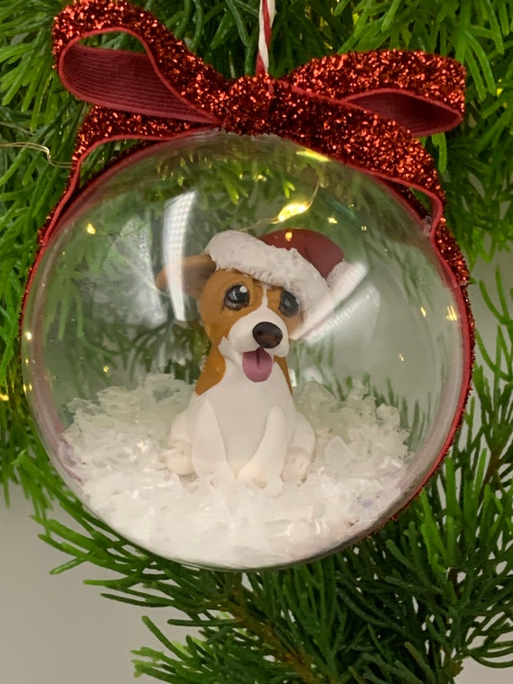 Weihnachten Jack Russel Terrier Schneekugel Ornament Kugel