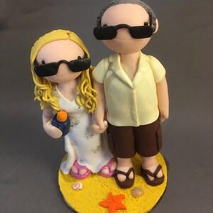 Custom Bride and Groom Figurines Wedding Cake Topper image 2