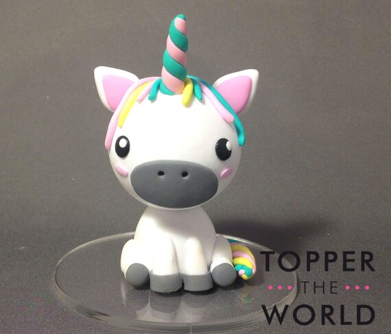 Gateau Licorne Topper Gateau Figurine Gateau Danniversaire Etsy
