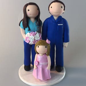 Custom Bride and Groom Figurines Wedding Cake Topper image 5